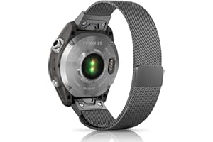 Niboow QuickFit Pasek do zegarka Garmin Fenix 8 43 mm / Fenix 7S Pro Solar / Epix Pro 42 mm, stal nierdzewna, zapasowy pasek do zegarka Garmin Fenix 7S/Fenix 6S/6S pro / 5S / 5S Plus / Descent Mk2S,