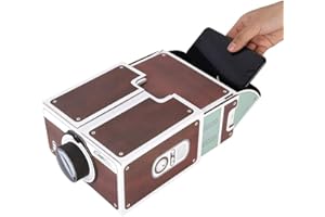 DPOFIRS Mini projecteur Portable Bricolage 2.0 pour téléphone Mobile, projecteur en Carton de deuxième génération pour téléphones Pas Plus de 5,8 Pouces, boîte de Papier de Projection à grossissement 8X
