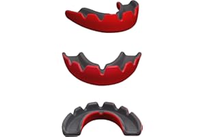 Protège-dent SLICK Dual Density professionnel lobloo pour les sports de contact comme le MMA, le hockey, le football, le rugby. Taille unique + 14 ans (Rouge)