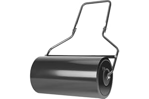 CAMPSOR Profi Rasenroller, Rasenwalze Befüllbar mit Wasser Sand, für Parks, Gärten, Höfe und Ballspielplätze, 60CM / 48 L (Schwarz)
