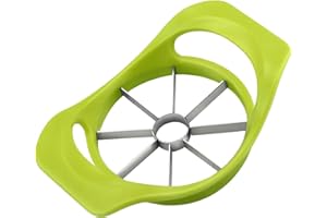 Starchef Apple Fruit Cutter,Slicer,Divider,Corer,Wedger,Stainless Steel,Slicer for Apples,Pears,Fruits,Ergonomic Handle, Easy Grip, Sharp Blade,(8 Slices,Green)