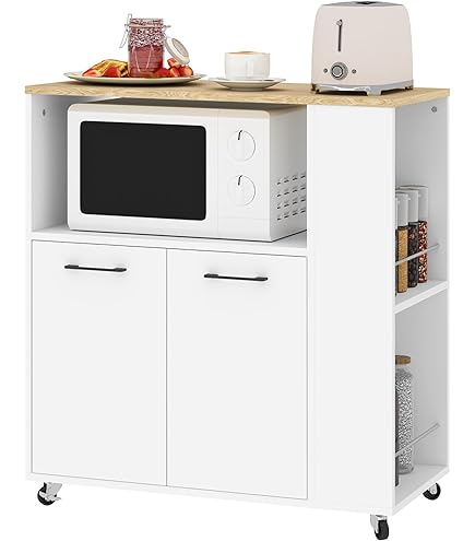IKEA TORNVIKEN – Îlot De Cuisine 72x52x90 Cm, Blanc Cassé/chêne (neuf)