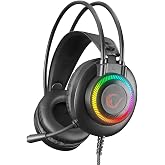 Rampage RM-K27 X-JAMMER Rainbow Led PC USB 3.5M PS4-XBOX-Mobile Gaming Player Headset with Microphone