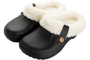 Kinengxi Pantofole Uomo Donna Invernali Zoccoli e Sabot All'aperto Caldo Pelliccia Ciabatte Morbido Impermeabile Scarpe da Giardino