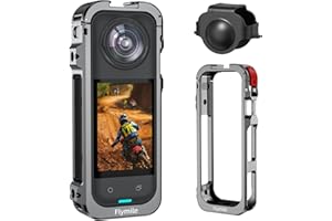 BRDRC Insta360 X5 Utility Frame Case klatka z metalową ochroną i silikonową osłoną obiektywu - uchwyt na zimną stopkę, 3 x gwint 1/10.2 cm, adapter szybkiego zwalniania