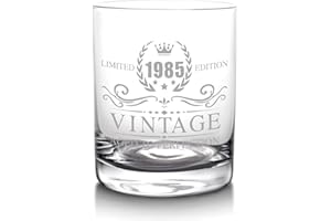 xilaxila Cadeau d'anniversaire pour homme – Verre à whisky de 325 ml (1985)