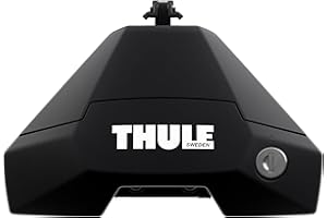 Thule Evo Clamp, Pieds pour Barre de Toit Thule Evo pour les Véhicules Dépourvus de Points de Fixation ou de Barres, Noir