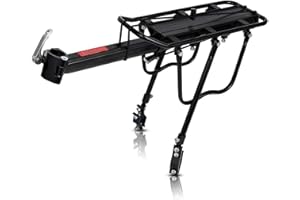 Sadodo Aluminum Bicycle Luggage Carrier Cargo Rear Rack Cycling Seatpost Bag Holder Stand for 20-29 inch Bike Storage