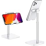 OMOTON Phone Stand, Angle Height Adjustable Vertical Desktop Phone Stand, Cradle, Holder for iPhone SE 2020/11/Pro/XR/XS/Max,