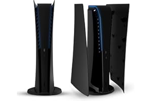Q-View Black PlayStation 5 Faceplate Digital Edition - Quality Replacement Matte Black Shell - Premium PS5 Accessories Side Panel Black Cover Plate