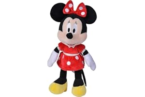 NICOTOY 6315870226 Disney Minnie, 25 cm, Noir, Rouge, Jaune, Peluche, 0m