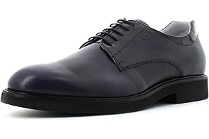 Nero Giardini E101930U King Blu Scarpe Eleganti per Uomo in Pelle abrasivata Interno Pelle