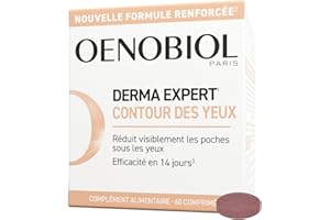 Oenobiol Derma Expert - Contour des Yeux - Nouvelle Formule Renforcée - Efficace en 14 Jours - Complément Alimentaire - 60 Comprimés