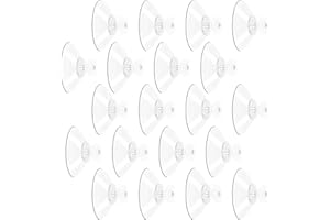 FINDIR 20 Stück Saugnapf mit Gewinde Saugnäpfe Ø 40mm Kunststoff Saugnapf mit Rändelmutter M5 Gewinde Transparente Saugnäpfe für Fenster Spiegel Outdoor Küche Bad