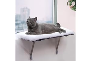 Zvonema Amaca per Gatti, Amaca per Gatto da Finestra da Interno con Rivestimento in Tessuto Telpato Lavabile, Letto per Gatti da Finestra, Fino a 35 kg, 60 x 30 cm