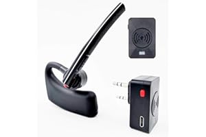 radtel Talkie Walkie Bluetooth Headset PTT earpiece Handfree Wireless Headphone Mic Compatible with BaoFeng UV-5R BF-88E Quansheng UV-K5 RT24 Kenwood RT-490 RT-470X Two Way Radio (BT1)