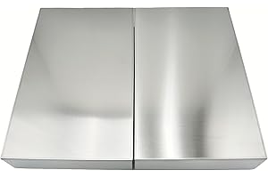 LEKE GO Cubre Vitroceramica Universal en Acero Inoxidable para Gas, Vitrocerámica, Induccion- Juego de 2 piezas Cubre Encimera gas, Protector de Encimera, 57x60x7 cm