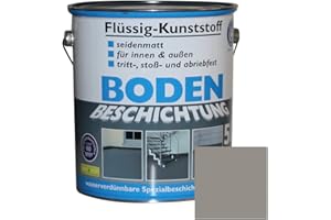 Dynamic24 Plastica, rivestimento per pavimento in plastica, 5 l, 50 m², rivestimento in calcestruzzo (grigio pietra)