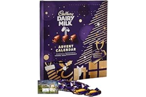 Kids Advent Calendar - TJMolten Xmas Gift Tag for Cadbury Chocolate Chunk Advent | Cadbury Dairy Milk Chocolate, 258g - Countdown Xmas Gift for Kids/Boys/Girls/Adults - Chocolate Advent 2025