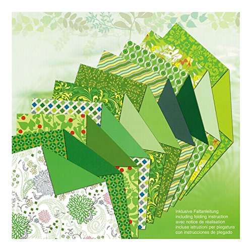 Ursus 22825199 – Designpapier Jade, 50 Blatt, 20 x 20 cm, beidseitig bedruckt - 2