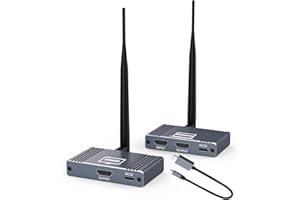GKRONG Wireless HDMI Transmitter and Receiver, USB-C to HDMI Wireless Extender Kit 656Ft/ 200M Up to 1080P@60hz Video Resolution, for STB, Laptop, Camera, PC, Netflix, YouTube, Ps4/5 to TV, Projector