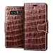 Produktbild Samsung Galaxy Note8 Hülle, Samsung Note 8 Ledertasche, RIFFUE Layered Dandy Handgefertigt Krokodil-Muster Aus Italien Importiert Prämie Leder Schutzhülle Etui Stoßsichere Brieftasche Folio Flip Case Cover für Samsung Galaxy Note 8 6.3" - Kaffee