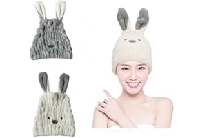 COPIEL 2 sztuki ręczników do włosów, chusta do włosów, czepek do suszenia włosów, turban do włosów, słodkie włosy, szybkoschnący kapelusz z mikrofibry, dla dzieci, dziewcząt i kobiet, 2 sztuki