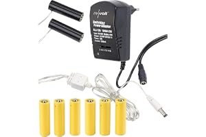 revolt ersättning: Batteri nätadapter, ersätter AA-batterier, Justera 3-12 Volt, 6 batteridummys (dummy aa, dummy för nätadapter, radio)