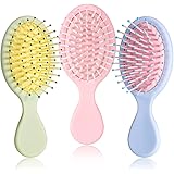 Androxeda 3 stycken Mini Mjuk Hårborste för att lossa hår utan ryck Mini Resa Detangling borste för att glida hår med lätthet