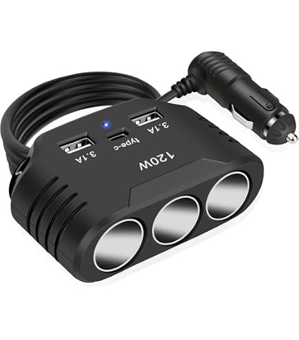 4fach KFZ Strom Verteiler 12V Auf 4*12V USB Auto KFZ Bordnetzverteiler Steckdose