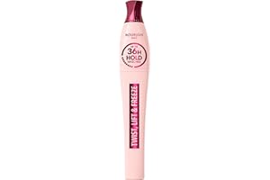 Bourjois Twist, Lift & Freeze Mascara, Noir, Tenue 36 h, Effet lift extrême et longueur, Brosse 2-en-1 Twist-Up, Formule qui ne coule pas, 8 ml