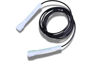 ‎ELEVATE ROPE Elevate Speed Rope MAX - Professionelles Springseil aus Strapazierfähigem PVC mit Nylonkern - 5 mm - Länge Max. 3 Meter - Extrem Starke Griffe