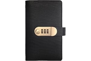 GENERISCH Money Saving Book, Libro con serratura a combinazione, 100 pagine per viaggi, casa e viaggi d'affari