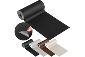 RofHaus Schwarzes Lederreparatur-Set - Wasserdicht & Langlebig - Ideal für Couch, Taschen, Autositze - Enthält Lederset Kunstleder Selbstklebend, Kunstleder Reparaturset, Leather Patch