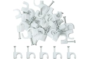 LAMXD Fermacavi rotondi da 5 mm, 100 pezzi, assortimento di clip per la gestione dei cavi