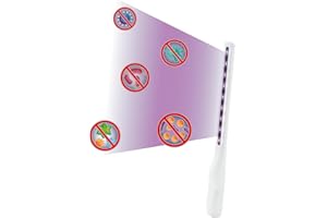 FarmaMed Tragbare UV‑Entkeimungslampe, Wiederaufladbare Sterilisationslampe, 99,9% Ige Sterilisationsfähigkeit, USB-Kabel, mitgelieferten weichen Schutzhülle, Farbe Weiß