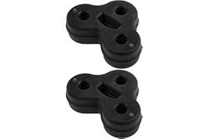 eMagTech 2x Exhaust-Rear Muffler Insulator 3 Holes Red Vehicle Replacement Accessories Compatible with Jaguar XF XJL XJ C2C32948 2W935A262EA