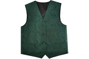 ME&SLEEVE Garçon Gilet Costume De Smoking Robe Formelle Gilet + Hankie + Noeud Papillon(Ascot Cravate) pour Mariage Mariage Fille De Fleur