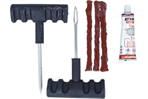 CARALL Kit Riparazione Gomme Moto Auto e Bicicletta (Set da 6 PCS), Attrezzi di Riparazione Pneumatici, per Riparazione di Forature