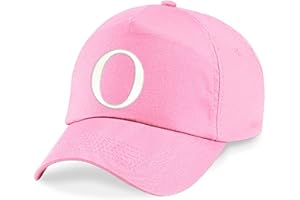 4sold Childrens Embroidery Cotton Summer Sun Hat Children School Kids Caps Hat Sport Alphabet A-Z Boy Girl Adjustable Baseball Cap Pink