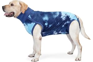 RongYiCare Hundebody Nach Op, Hundebody Nach Kastration Rüde und Hündin, Kastratenanzug für Hundeersatz E-Halsband & Kegel, Anti-Lecken Erholungsanzug für Hunde Nach der Operation(XL(1er Pack))