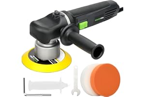 GALAX PRO Car Polisher 850W, 2000-6400Rpm Variable Speed Polishing Machines with 2m Cord, Detachable Auxiliary Handle, 2pcs Foam Pads for Car Sanding, Polishing, Waxing, Buffing