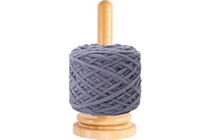 LEWITORS Wooden Ball Bearings as Wool Holder, Wooden Yarn Holder, Rotating Frame, Vertical Yarn Storage, Tissue Holder, Wool Ball Holder, Yarn Winder for Crocheting, Knitting