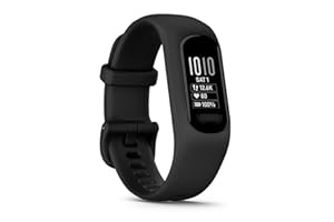 Garmin vívosmart 5 – Fitness-Tracker mit extragroßem OLED-Touchdisplay, Gesundheitsfunktion wie Schlafqualität und Herzfrequenzmessung. Bis zu 7 Tage Akkulaufzeit, wasserdicht und Notfallhilfe.