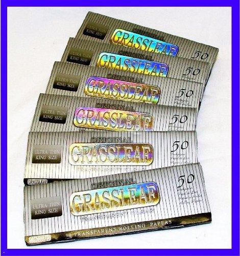 Grassleaf King Size Transparentes Zigarettenpapier – 5 Packungen x 50 Blätter von Trendz