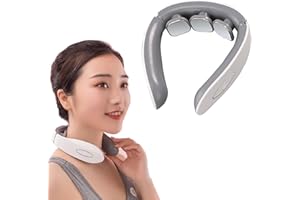 SANJNDO Massaggiatore Cervicale Collo, Massaggiatore Elettrico Per Collo, Fisioterapia Elettromagnetica Profonda, Allevia il Dolore, 4 Modalità e 15 Livelli, Adatto a tutti i luoghi