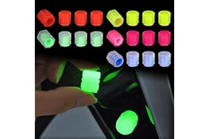 MEXRUMI Tapones Rueda Coche，20 Piezas Tapones De Válvulas De Neumáticos Fluorescentes Universales,Calavera Tapas Luminosas Para Válvulas De Aire Para Coche Bicicleta Moto
