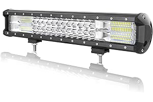 AUXTINGS 46 cm 252W Luce fuoristrada tripla fila 7D LED luce di lavoro bar spot flood Combo Beam CC 12V-24V 6000K Offroad veicoli 4 x 4 Atvs Utvs