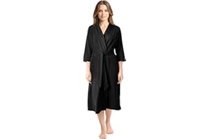 NY Threads Lightweight Women's Dressing Gown Soft Cotton Blend Kimono Robe Perfect for Loungewear and Sleepwear