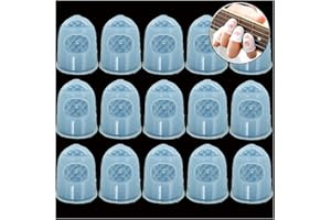 Mirrwin Protège Doigts de Guitare en Silicone Protège doigts en Silicone pour guitare Guitare Doigts Protecteurs en Silicone Transparent 50 pièces pour joueurs débutants au ukulélé ou à la guitare